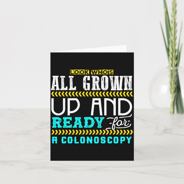 Funny Colonoscopy Joke Medical Humor Checkup  Card (Front)