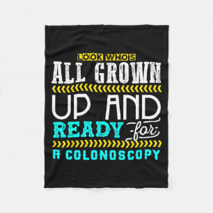 Funny Colonoscopy Joke Medical Humor Checkup  Fleece Blanket