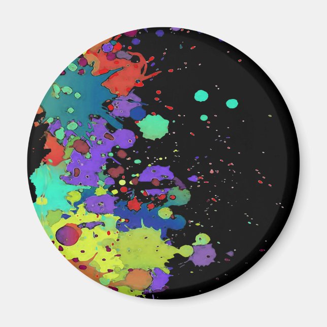 FUNNY COLOR SPLASH I + your backgr. & ideas Magnet (Front)