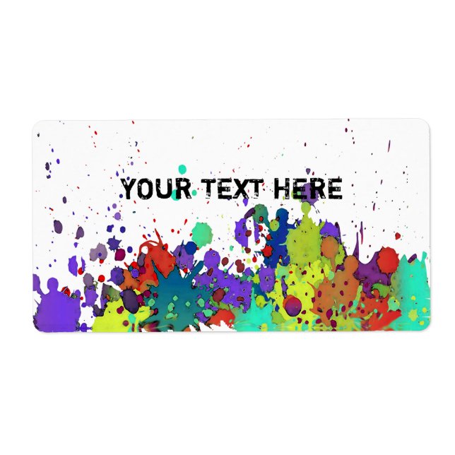 FUNNY COLOR SPLASH I + your backgr. & text (Front)