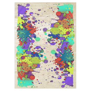 FUNNY COLOR SPLASH I + your ideas Tablecloth