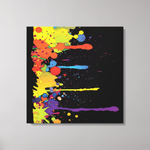 FUNNY COLOR SPLASH II + your backgr. & ideas Canvas Print