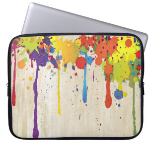 FUNNY COLOR SPLASH II + your backgr. & ideas Laptop Sleeve