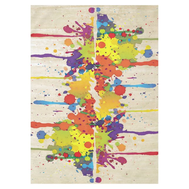 FUNNY COLOR SPLASH II + your backgr. & ideas Tablecloth (Front)