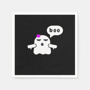 Funny Colorful Boo Of Disapproval Girl Napkin