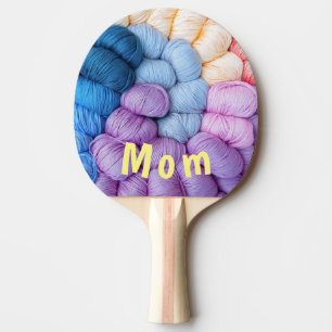 Funny Colorful Yarn Balls Mom Ping Pong Paddle