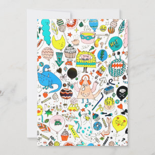 Funny Colourful Alien Monsters Party  Holiday Card