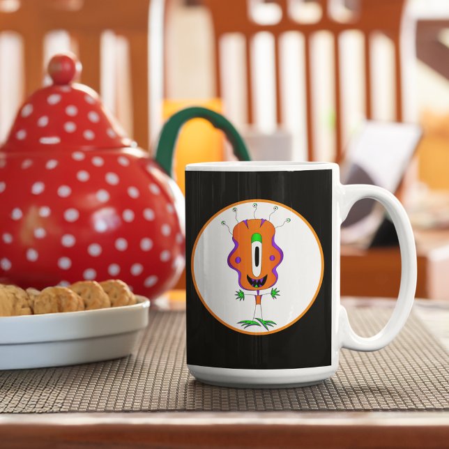 Funny, Colourful, Cartoon Monster, Halloween Coffee Mug (Take a look at this very cool cartoon monster mug!)