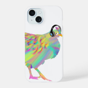 Funny Colourful Chicken illustration  iPhone 15 Case