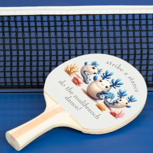 Funny Colourful Dancing Nudibranchs and Corals Ping Pong Paddle