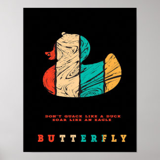 Funny Colourful Duck Art |Perfect Gift For Hallowe Poster