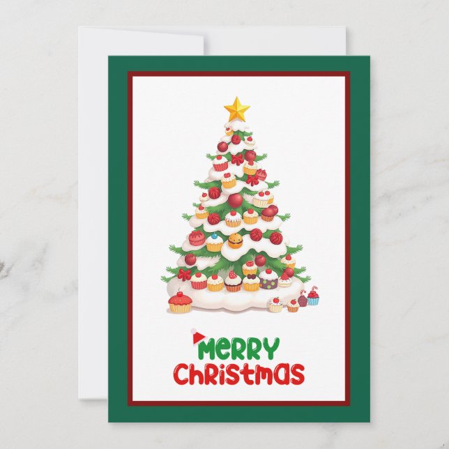 Funny Colourful Modern Stylish Merry Christmas Holiday Card (Front)