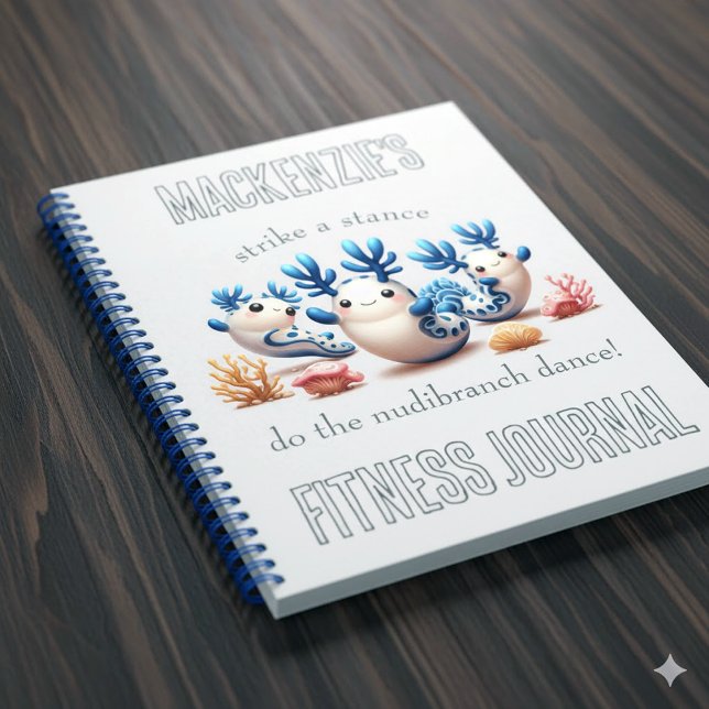 Funny Colourful Nudibranchs Dance Fitness Journal (Colorful Dancing Nudibranchs Dance/Fitness Journal Cover Photo)