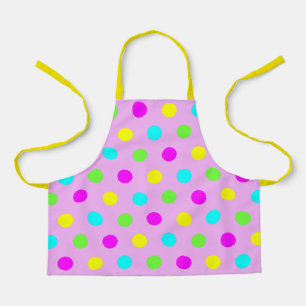 Funny Colourful Polka Dots Kids All-Over Print Apron