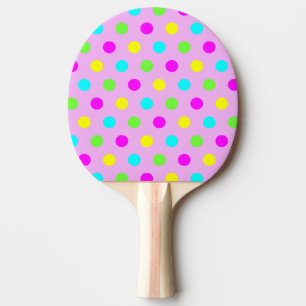 Funny Colourful Polka Dots - Ping Pong Paddle