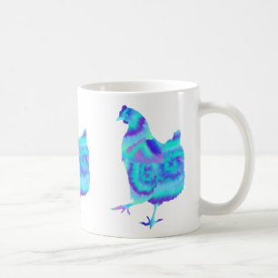 Funny Colourful Purple Blue Chicken Quirky Art Coffee Mug