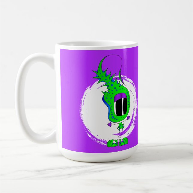 Funny, Colourful, Quirky, Cartoon Character Coffee Coffee Mug (Left)