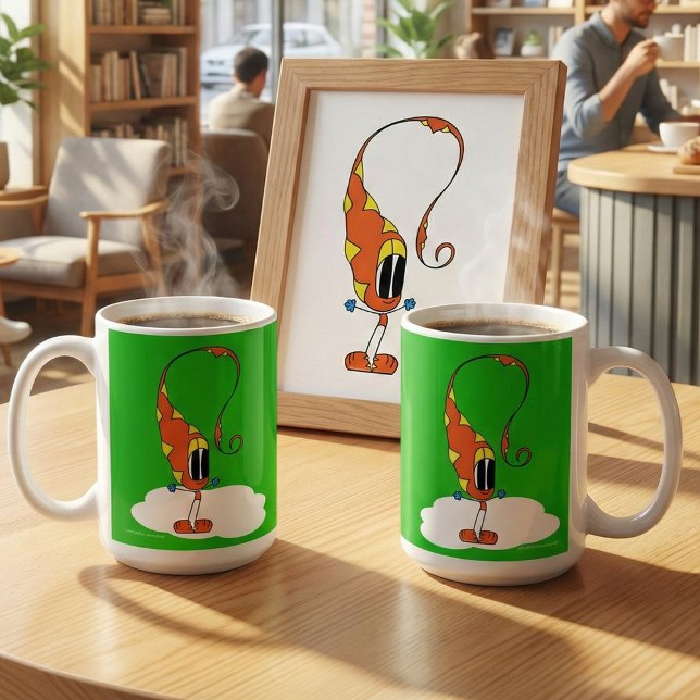 Funny, Colourful, Quirky, Cartoon Character Coffee Mug (Take a look at this very cool cartoon mug!)