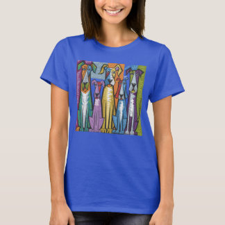 Funny Colourful Rescue Dogs Abstract T-Shirt