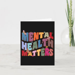 Funny Colourful Retro Groovy Mental Health S Aware Card