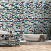 Funny Colourful Shark Abstract