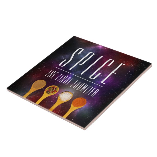 Funny Colourful Spice the Final Frontier Tile (Side)