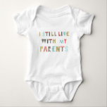 Funny Colourful Text  "I Live With My Parents" Kid Baby Bodysuit<br><div class="desc">Funny Colourful Text "I Live With My Parents" Kids Baby Bodysuit</div>