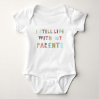Funny Colourful Text  "I Live With My Parents" Kid