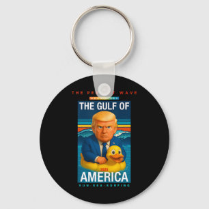 Funny Colourful Trump In The Gulf Of Us America Be Keychain