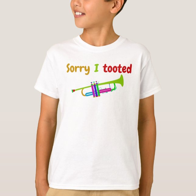 Funny Colourful Trumpet  T-Shirt (Front)