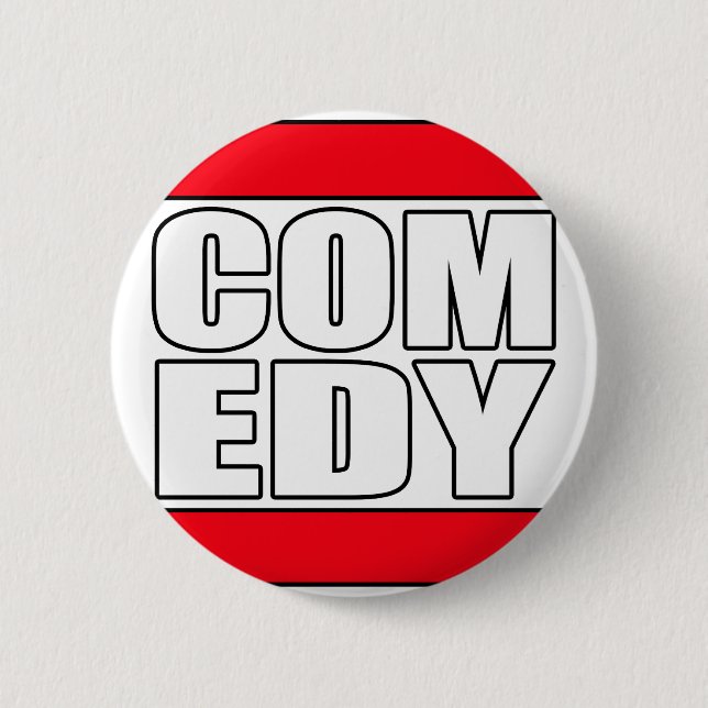 funny Comic Comedy stand up Comedian 2 Inch Round Button (Front)