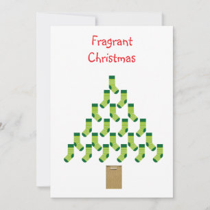 Funny Comic Minimalist Modern Christmas Tree  Holiday Card