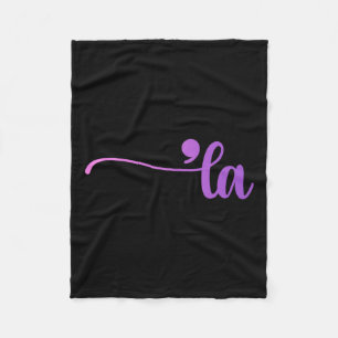 Funny Comma La Colouring  Fleece Blanket