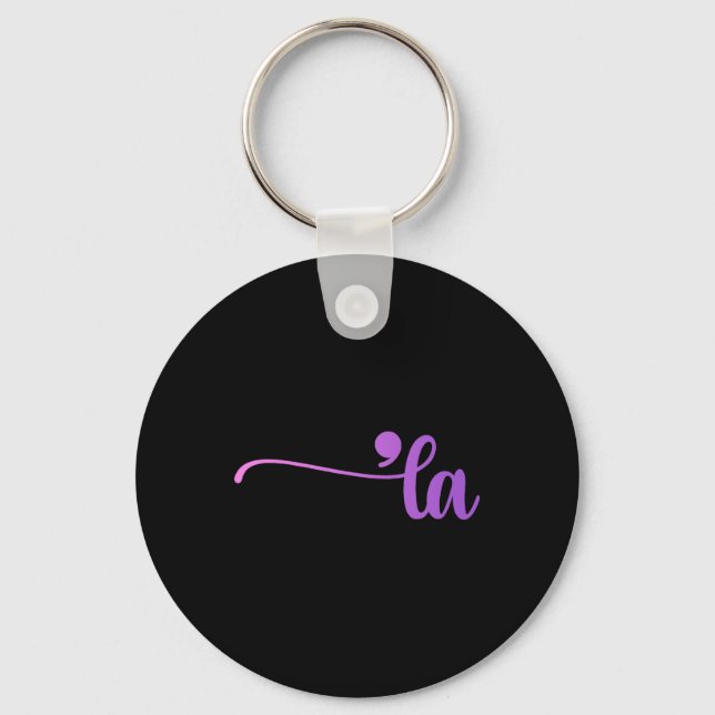 Funny Comma La Colouring  Keychain (Front)