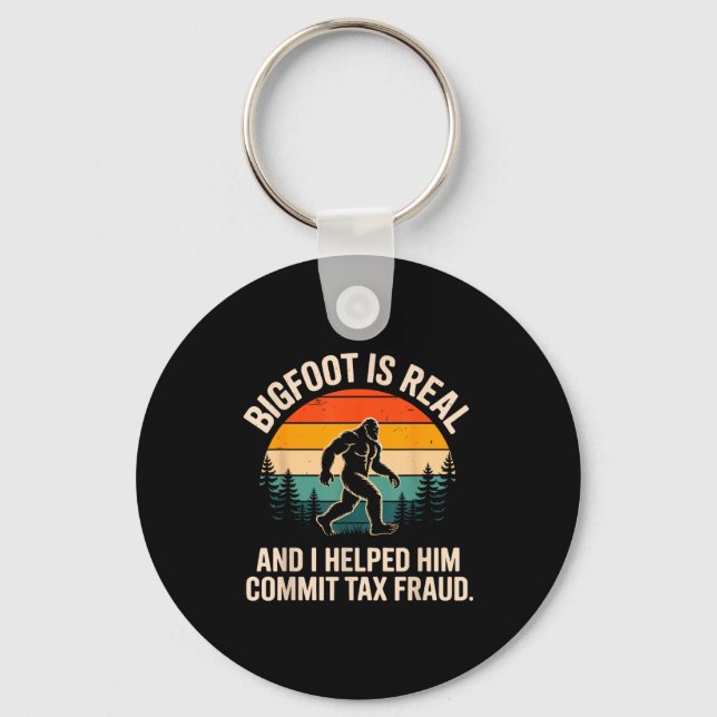 Funny Commit Tax Fraud Design For Men Women Tax Da Keychain (Front)