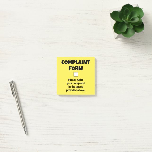 Funny Complaint Form Post-it Notes (Office)