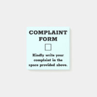 Funny Complaint Form