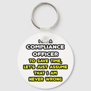 Funny Compliance Officer T-Shirts Keychain