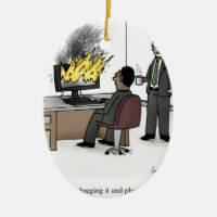 Funny Computer and Technology Office Cartoon