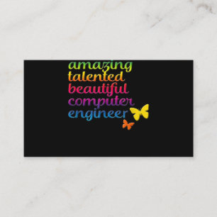 Funny Computer Engineer Cute Girl Engineering Business Card