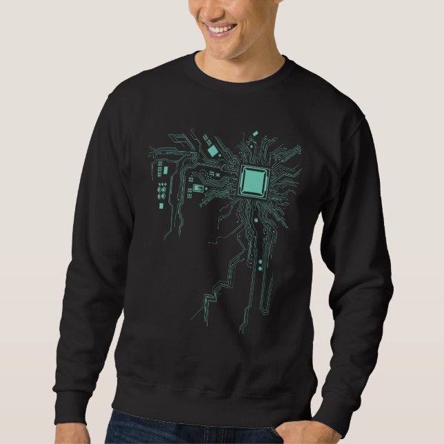 Funny Computer Geek Nerd Gift Cool Computer Core C Sweatshirt (Front)