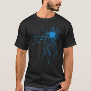Funny Computer Geek PCB Design CPU Chip Circuit T-Shirt
