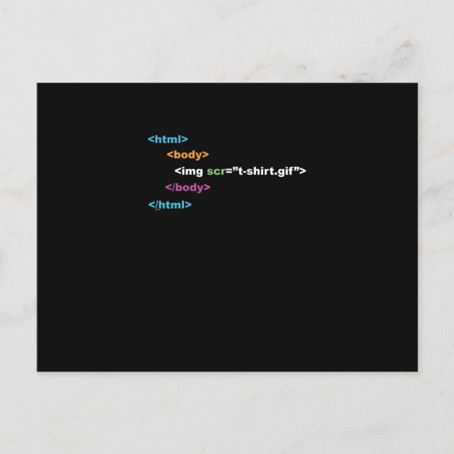 Funny Computer Program Code HTML (Front)