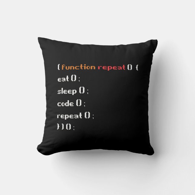 Funny Computer Science Coder Programmer Function Throw Pillow (Front)
