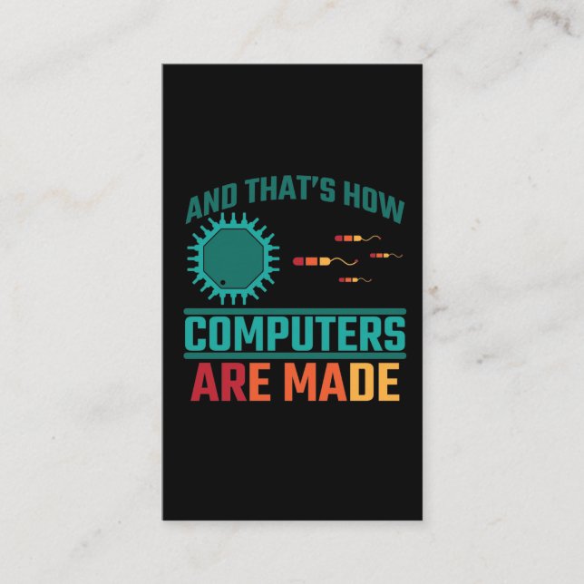 Funny Computer Science Hardware Coder It Admin Business Card (Front)