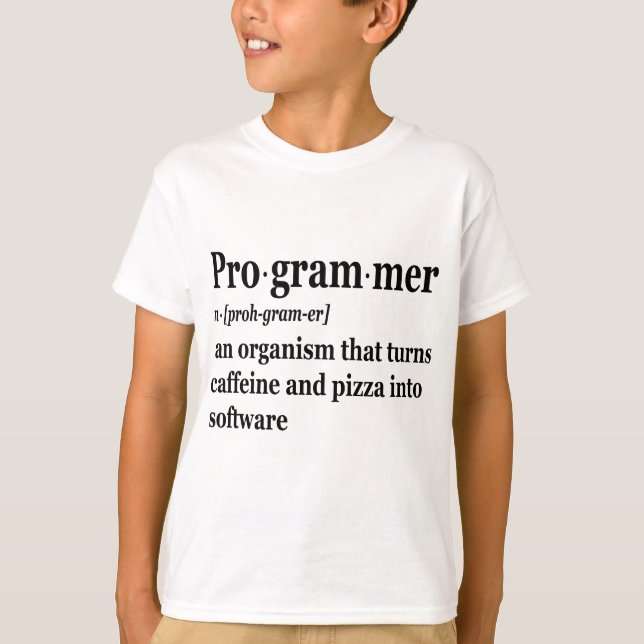 Funny Computer Science Programmer Definition T-Shirt (Front)