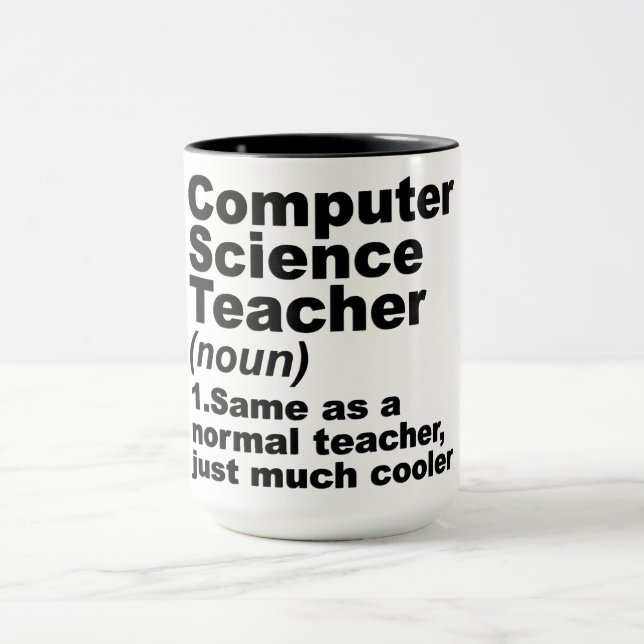 Funny Computer Science Teacher Definition Mug (Center)