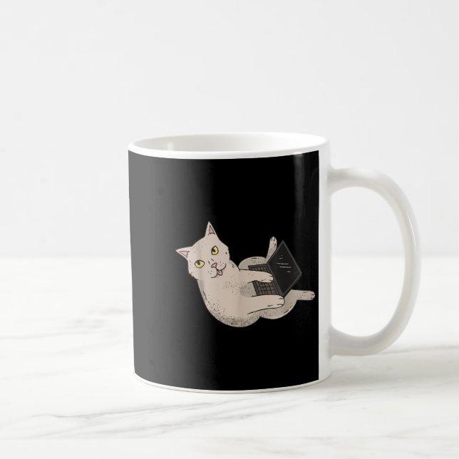 Funny Computer Whisperer Cat It Professional Engin Coffee Mug (Right)