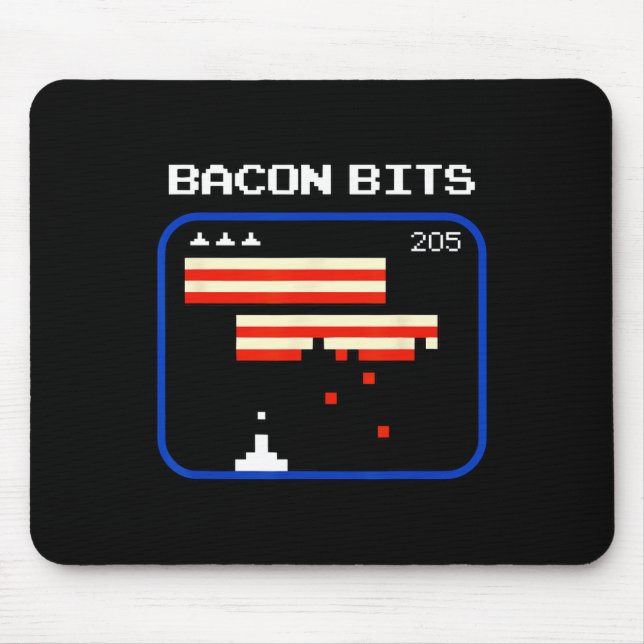 Funny Con 8-bits Video Game Player Retro Nerd Geek Mouse Pad (Front)