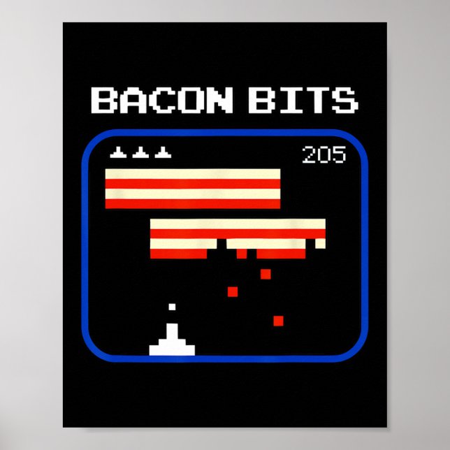 Funny Con 8-bits Video Game Player Retro Nerd Geek Poster (Front)